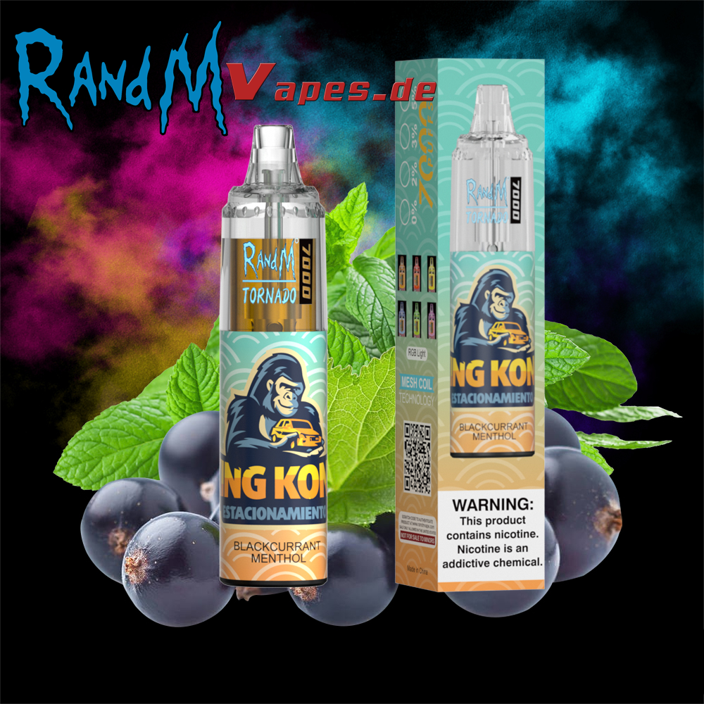 elfbar elfa master akku RandM Tornado 7000 Blackcurrent Mint Menthol 🫐🍃 – RandM Tornado Vapes