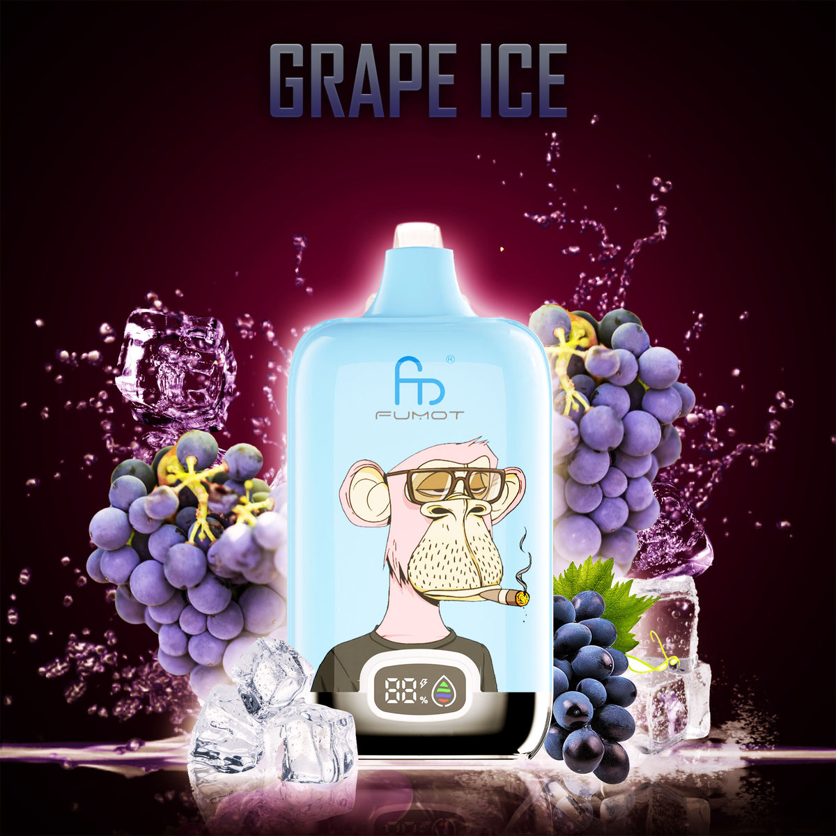 RandM Digital Box 12000 Grape Ice🍇🧊 – RandM Tornado Vapes