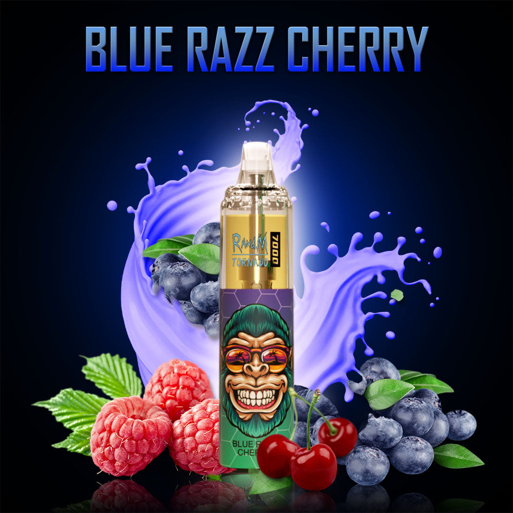 RandM Tornado 7000 Blue Razz Cherry RandM Tornado Vapes RandM Tornado 7000 Blue Razz Cherry RandM Tornado Vapes