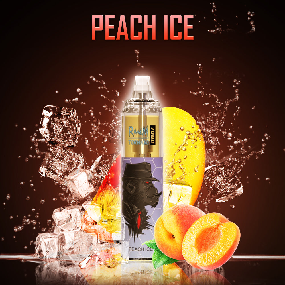 RandM Tornado 7000 Peach Ice🍑🧊 – RandM Tornado Vapes