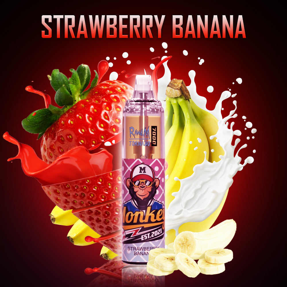 elfbar elfa master akku RandM Tornado 7000 Strawberry Banana 🍓🍌 – RandM Tornado Vapes
