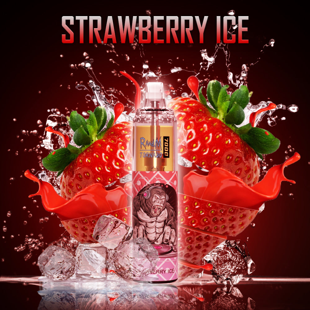 RandM Tornado 7000 Strawberry Ice🍓🧊 – RandM Tornado Vapes