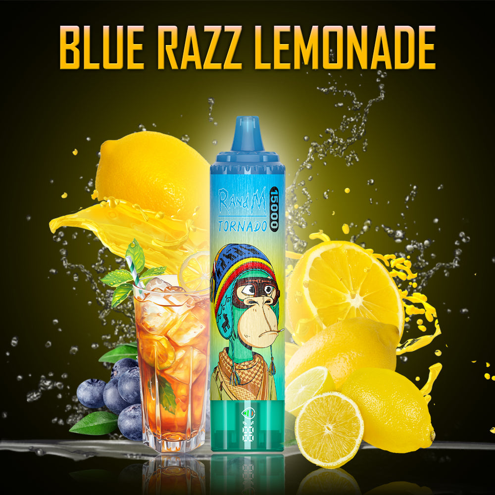 RandM Tornado 15000 Zge - Blue Razz Lemonade  RandM Tornado Vapes