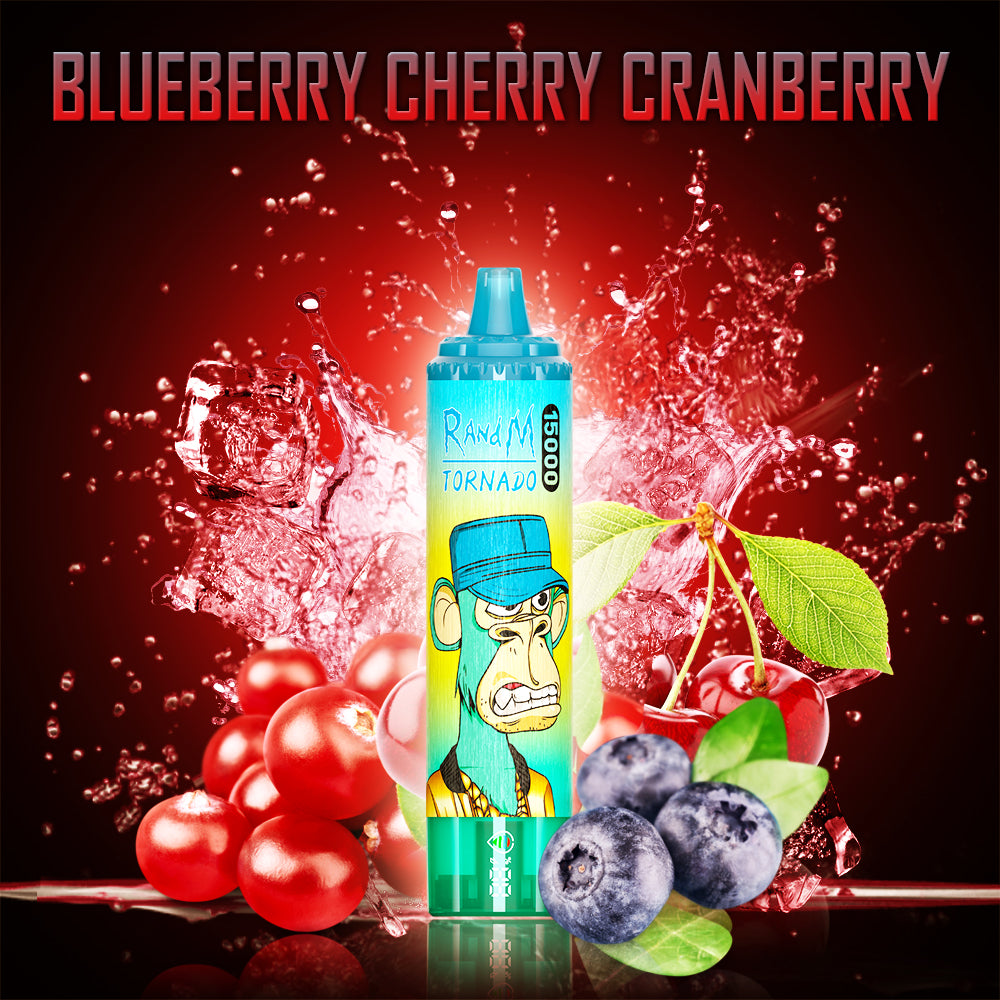 Tornado 15000 Züge: Blueberry Cherry Cranberry – RandM Tornado Vapes