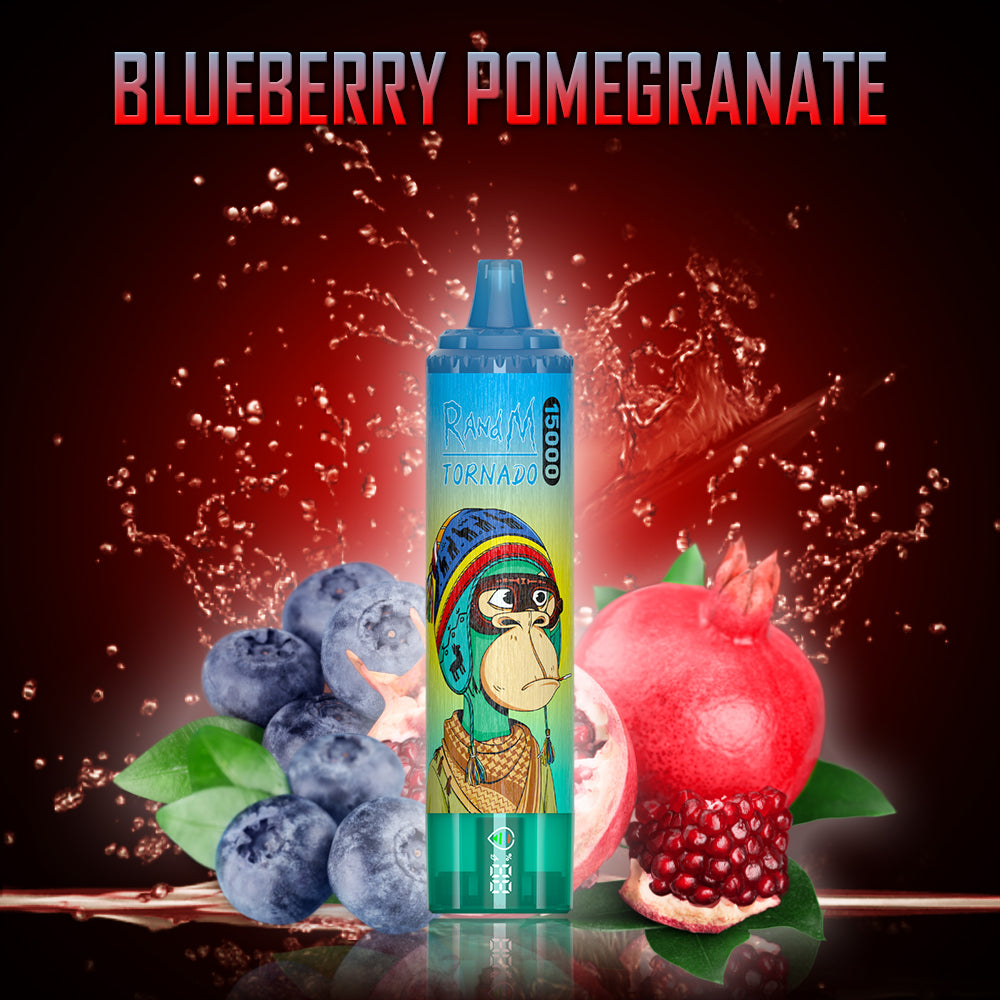 blueberry pomegranate vape RandM Tornado 15000 Züge