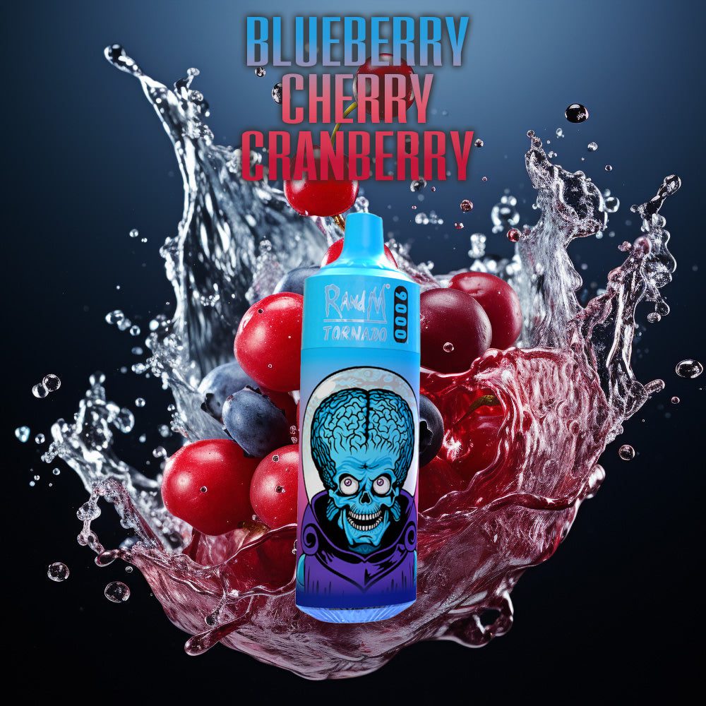 RandM Tornado 9000 Blueberry Cherry Cranberry   RandM Tornado Vapes