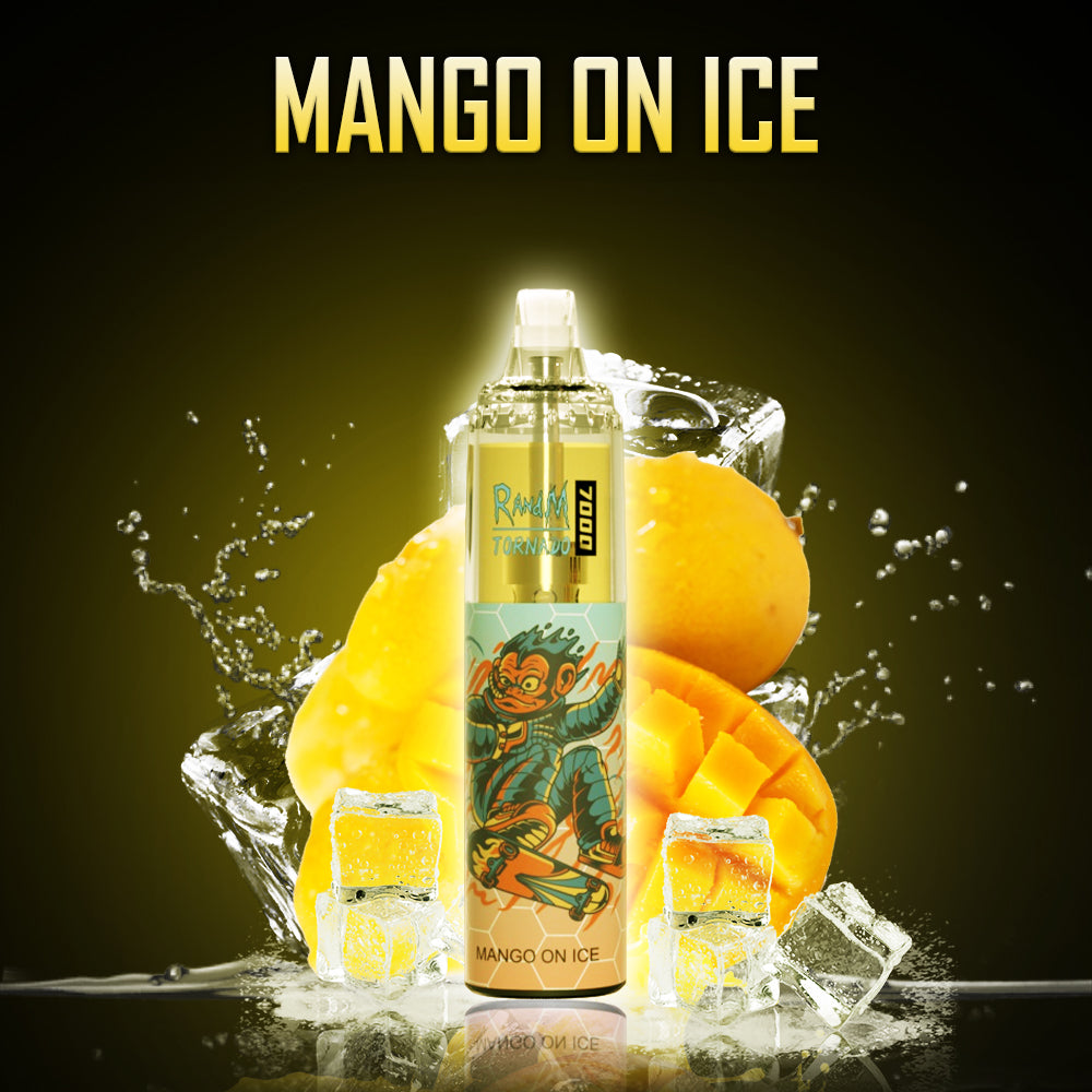 RandM Tornado 7000 Mango on Ice 🥭🧊 – RandM Tornado Vapes