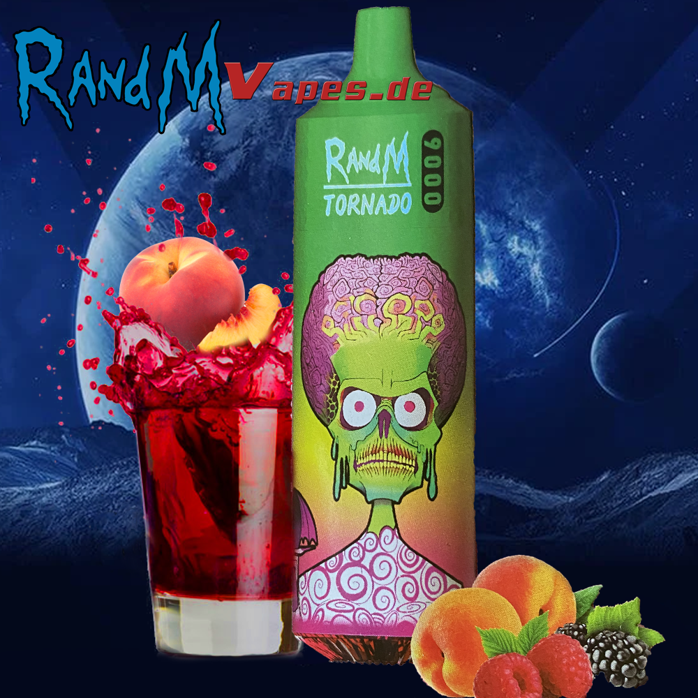 RandM Tornado 9000 Peach Berry🍑🍇 – RandM Tornado Vapes