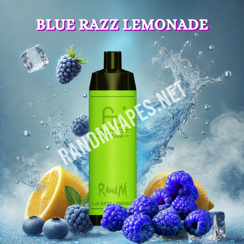 RandM Shisha Vape 10000 Blue Razz Lemonade