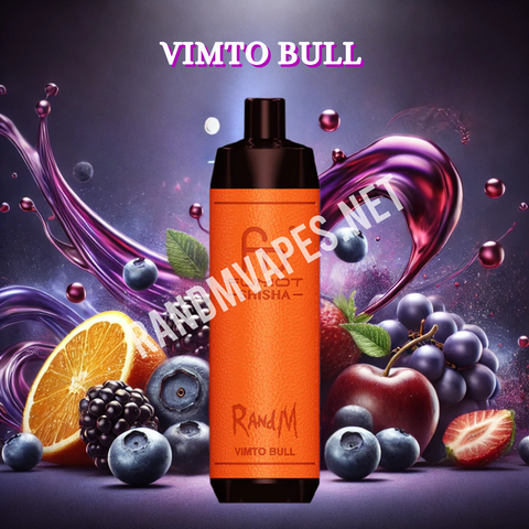 RandM Shisha Vape 10000 Vimto Bull