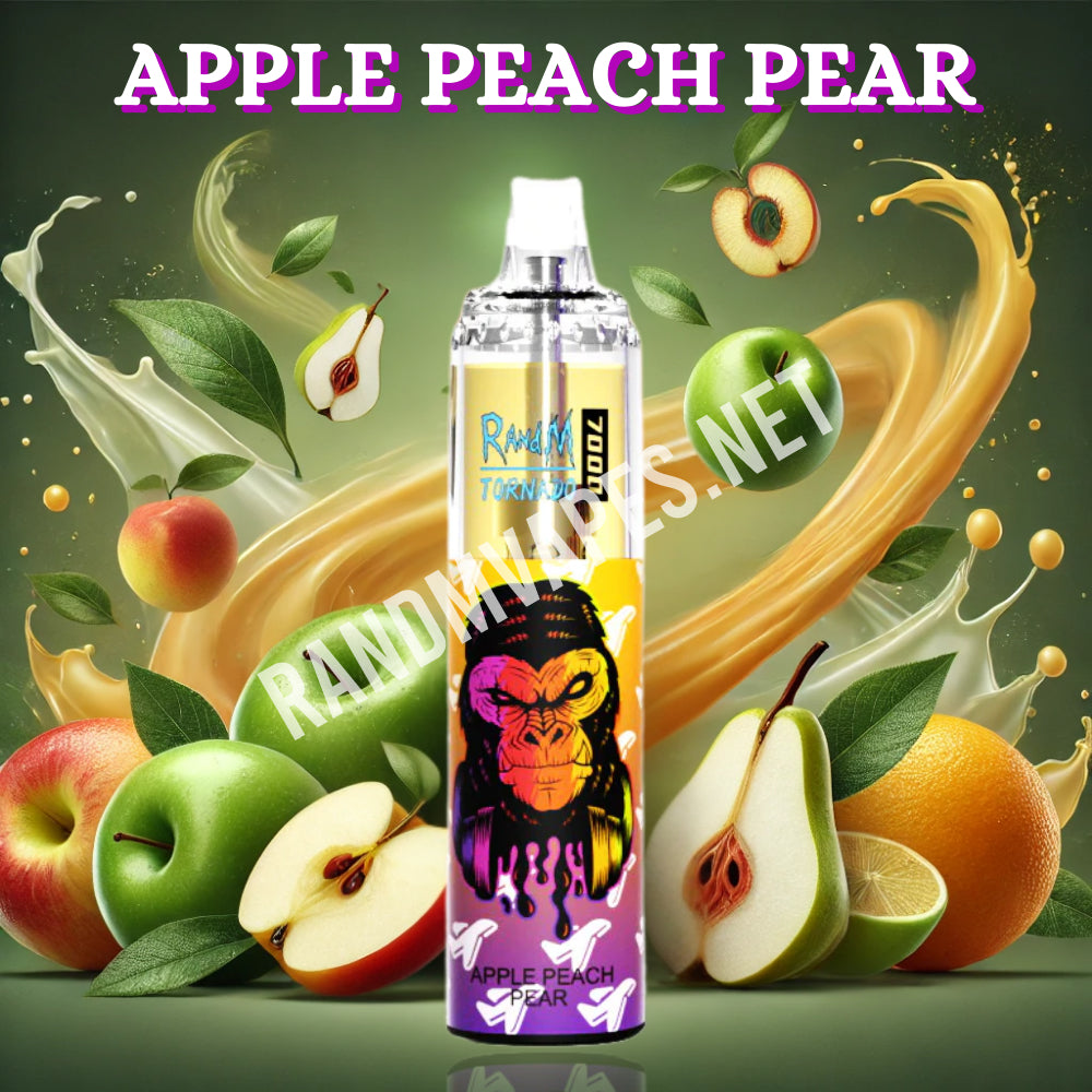 Apple Peach Pear RandM Tornado Vapes Apple Peach Pear RandM Tornado Vapes