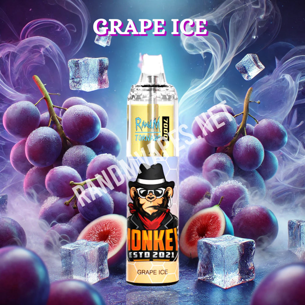 RandM Tornado 7000 Grape Ice   RandM Tornado Vapes