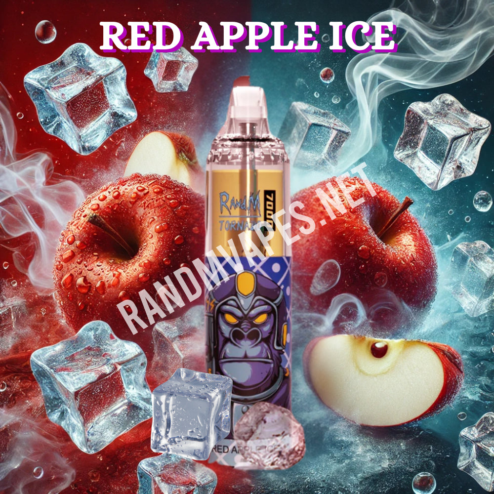 RandM Tornado 7000 Red Apple Ice   RandM Tornado Vapes