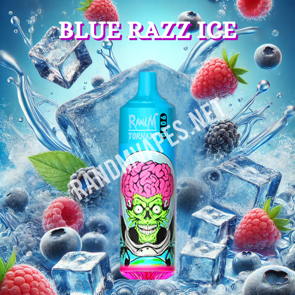 RandM Tornado 9000 Blue Razz Ice 🥤 – RandM Tornado Vapes
