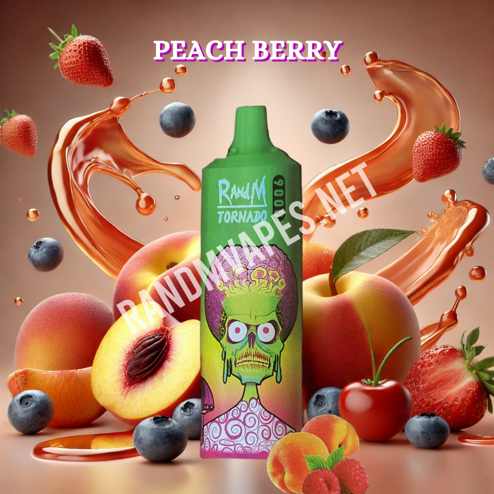 RandM Tornado 9000 Peach Berry  RandM Tornado Vapes