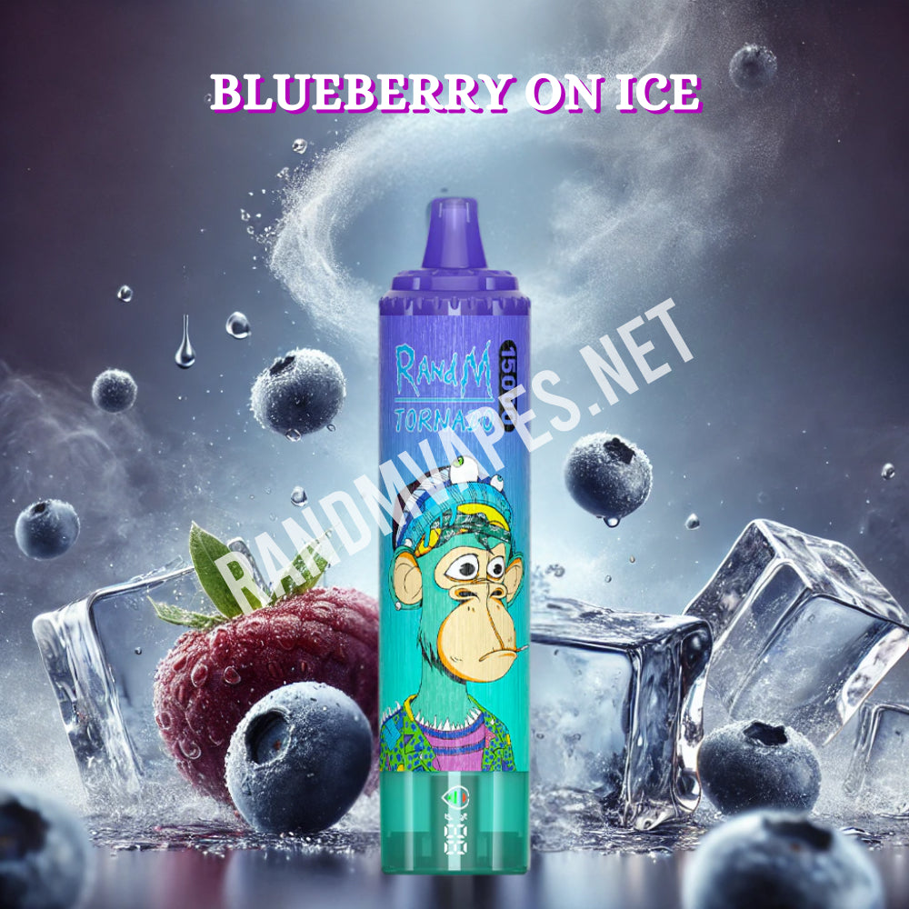 randm tornado 15000 blueberry on ice RandM Tornado 9000 E-Zigarette besticht durch ihr futuristisches,  exklusives Graffiti-Design und wirkt wie ein modisches Accessoire, das  Individualität unterstreicht main image 0