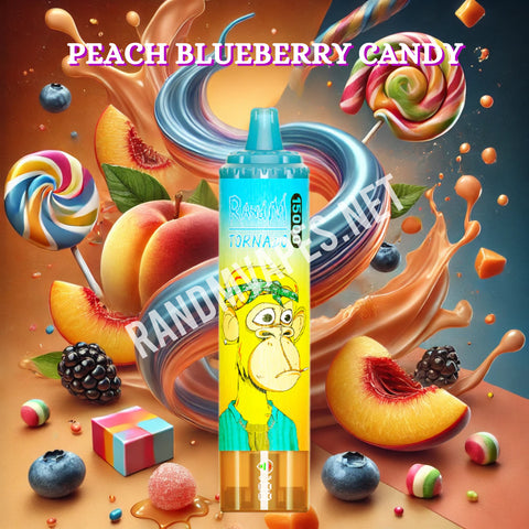 RandM Tornado Vape 15000 Peach Blueberry Candy