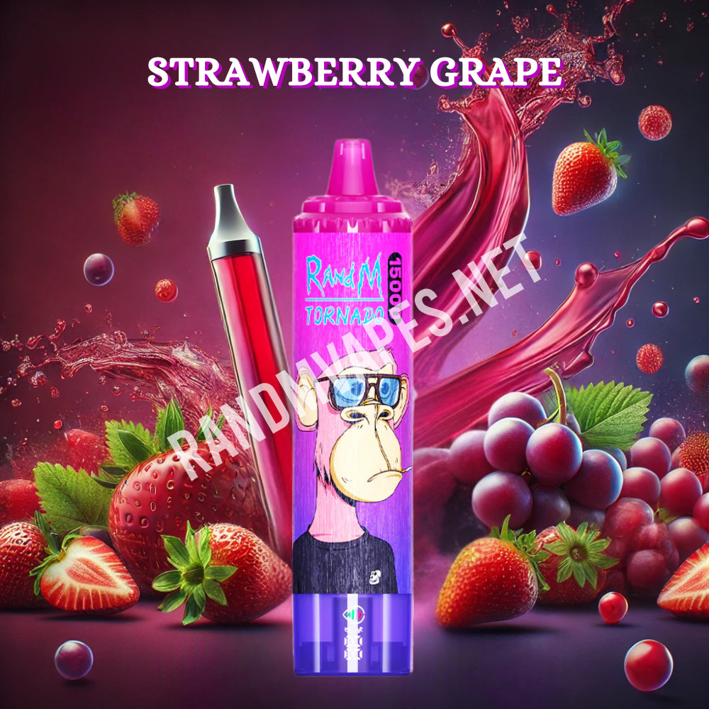 Randm Tornado 15000 Strawberry Grape RandM Tornado Vape 15000 - Strawberry  Grape  RandM Tornado Vapes RandM Tornado 15000: Strawberry Grape Vape RandM  Tornado Vapes