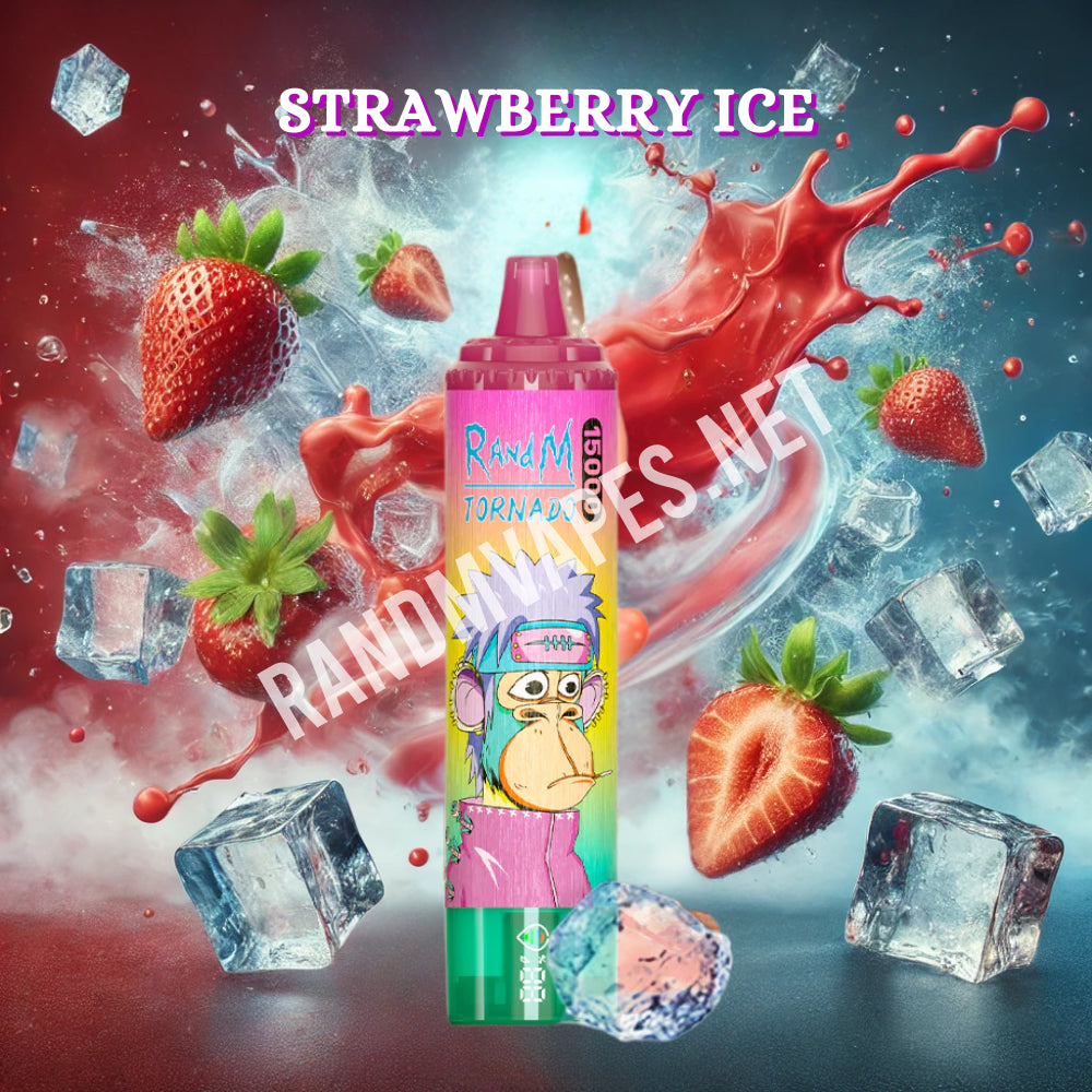 RandM Tornado 15000 Strawberry Ice | Purchase at RandM Vapes  RandM Tornado  Vapes