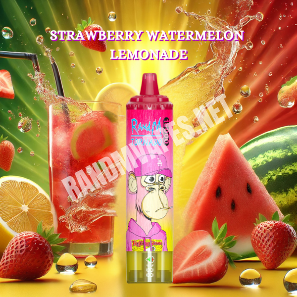 randm tornado 15000 strawberry watermelon Strawberry Watermelon Lemonade - RandM TORNADO & White Rabbit - 15000 puffs main image 1