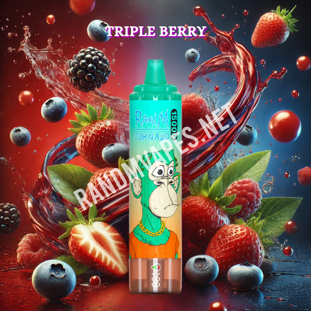 RandM Tornado 15000 Zge - Triple Berry RandM Tornado Vapes RandM Tornado 15000 Zge - Triple Berry RandM Tornado Vapes