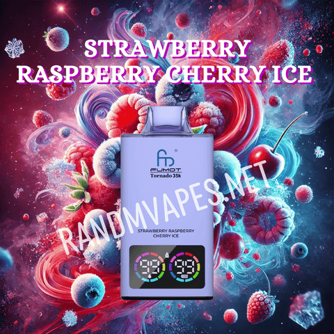 Strawberry Raspberry Cherry Ice RandM Tornado 35000